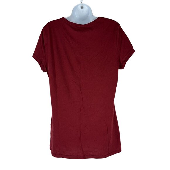 Short Sleeve Tee Womens Rich Red XL 15 17 Eco Friendly Blend - Picture 3 of 7
